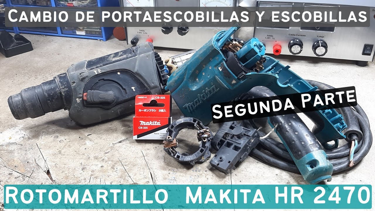 Cambio de  portaescobillas y escobillas rotomartillo Makita HR2470 – Segunda Parte