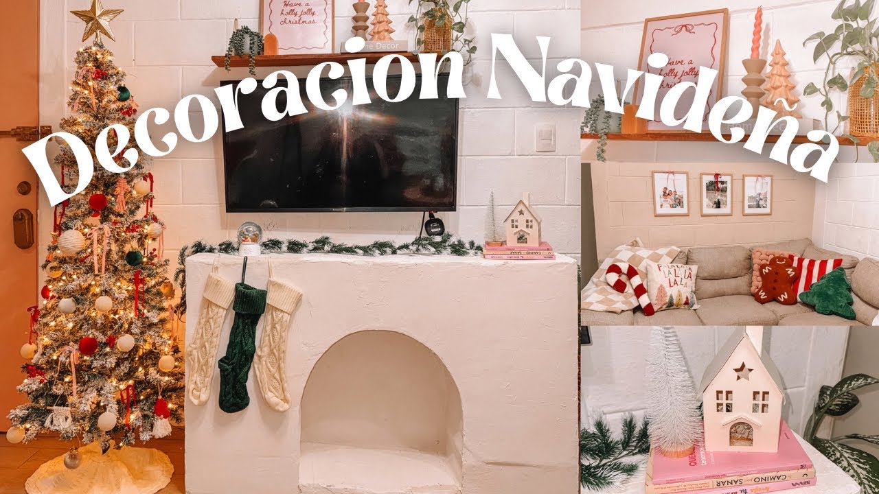 PONIENDO EL PINITO AL FIN🎄✨DECORACIÓN NAVIDEÑA CASA PEQUEÑA! 