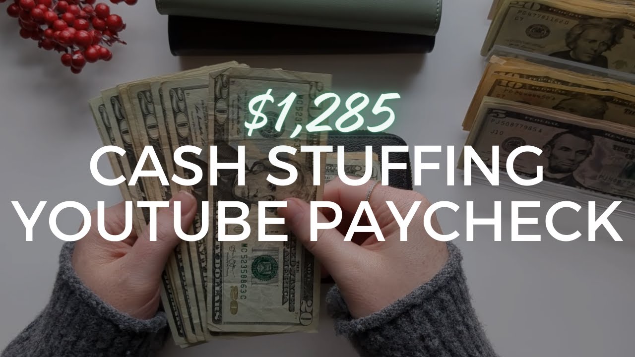 CASH STUFFING YOUTUBE PAYCHECK | $1,285 | Budgeting Cash Envelopes | Bonus Weekly Budget