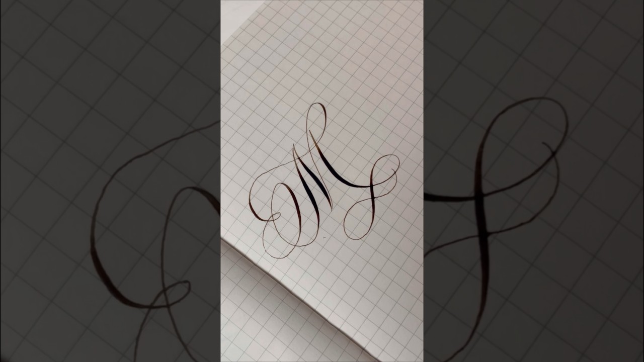 Flourished M #calligraphy #calligraphymasters #copperplatecalligraphy #copperplate #flourishing