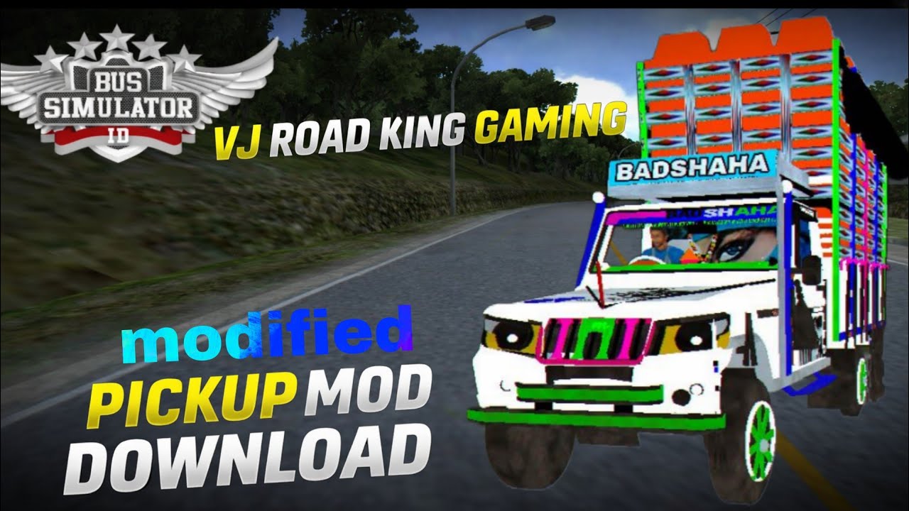 Pull modified pickup mod bussid |bus simulator indonesia|how to download mahindra pickup mod