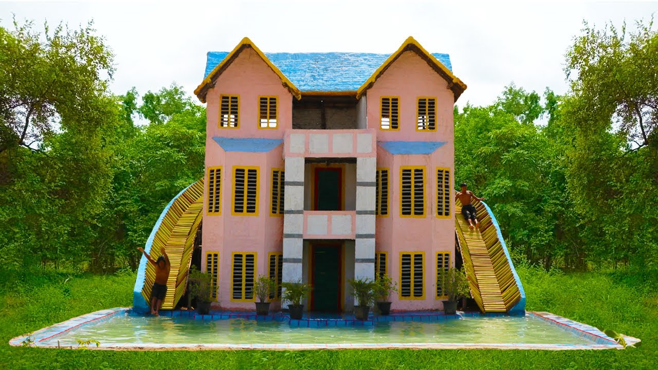 Update Twin Villa (Build Palm Branch Water Slide Around Twin Villa)