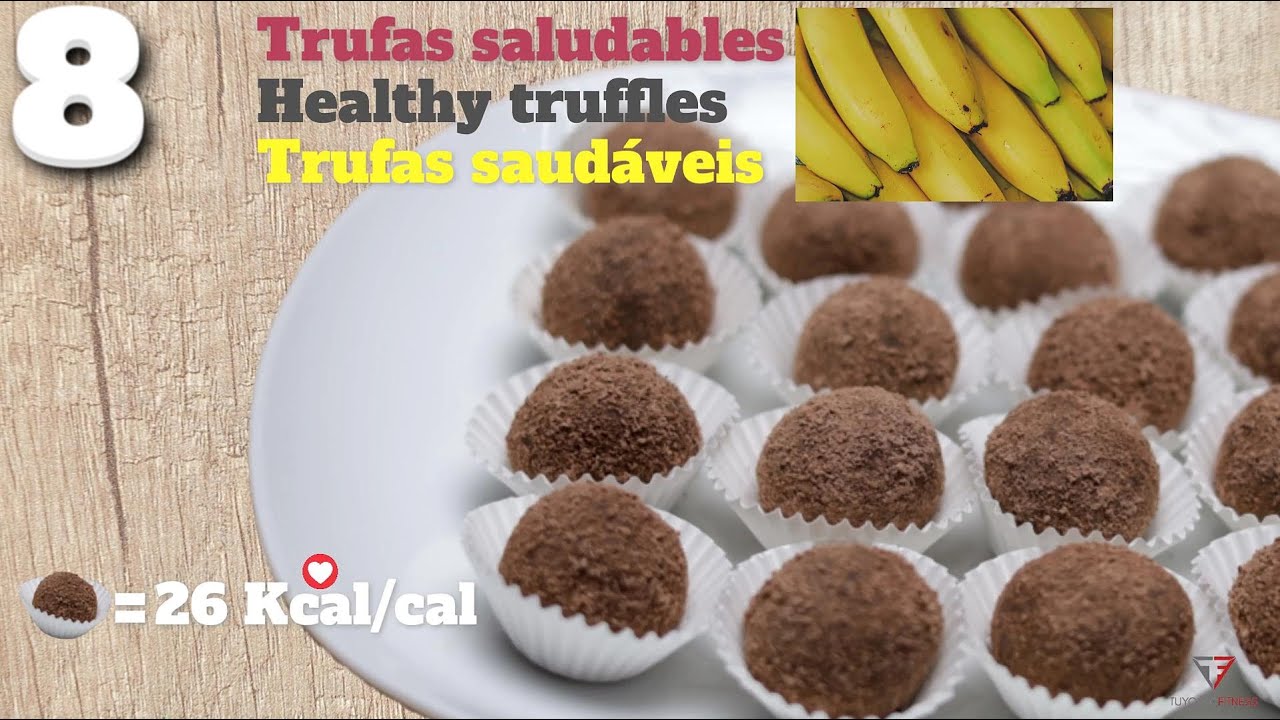 🍌​​Postres Saludables | Sin Azúcar | Trufas de Banana y Chocolate🍫