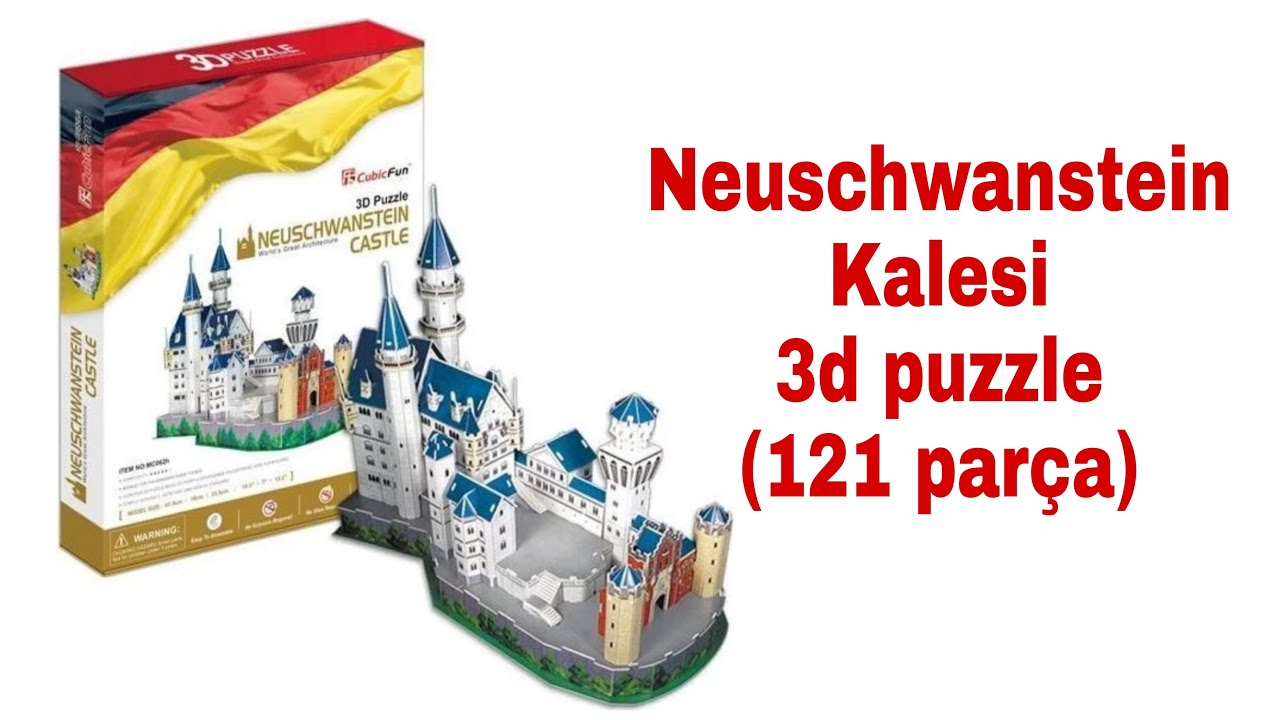 NEUSCHWANSTEIN ŞATOSU 3D PUZZLE YAPIMI! NEUSCHWANSTEIN CASTLE 3D MODEL MAKING!