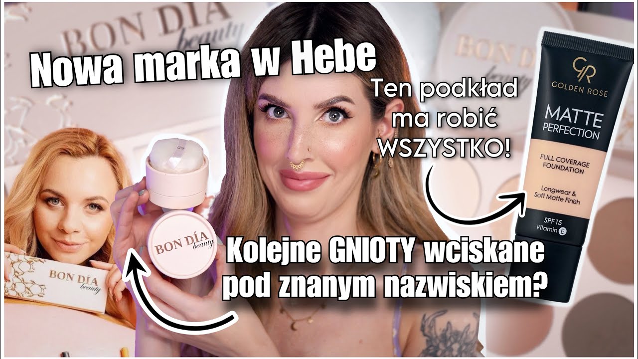 Mogłam się tego spodziewać😅- Testuję nową markę z Hebe i podkład który ma przetrwać wszystko!