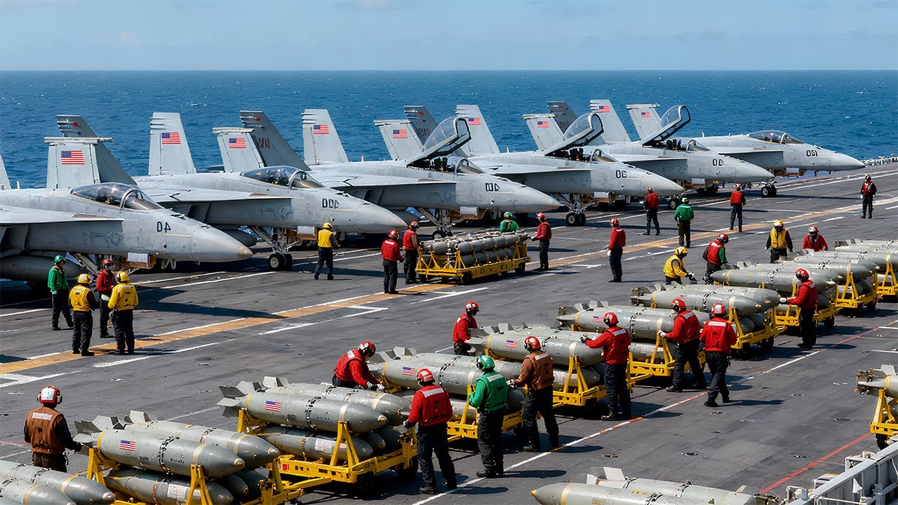 Истребители F-18 США, несущие сотни бомб JDAM, направляются на Ближний Восток!