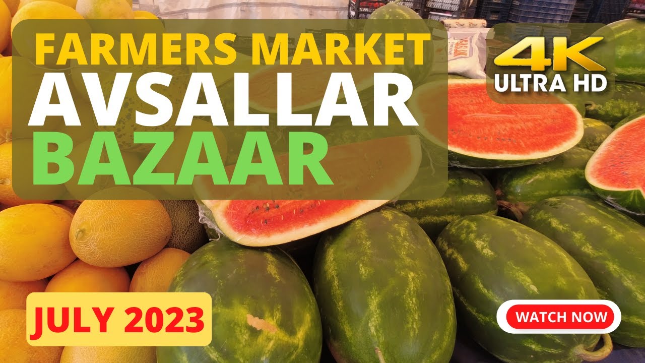 4K 🇹🇷 Alanya/Avsallar.  Farmers market on Wednesday. 12.07.23 #market