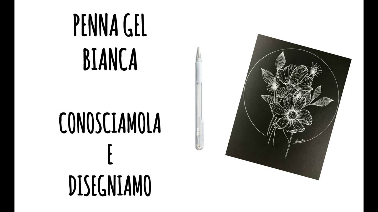 PENNA GEL BIANCA: cos'è? Come si usa ? Facciamo un Disegno! (Disegno) Arte per Te