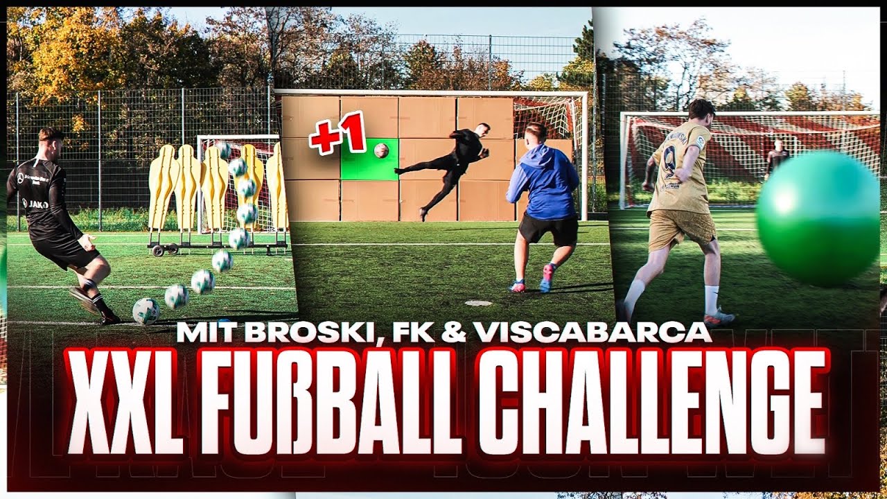 Ultimative XXL FUSSBALL CHALLENGE VS ViscaBarca FreeKickerz und Broski 😂🔥