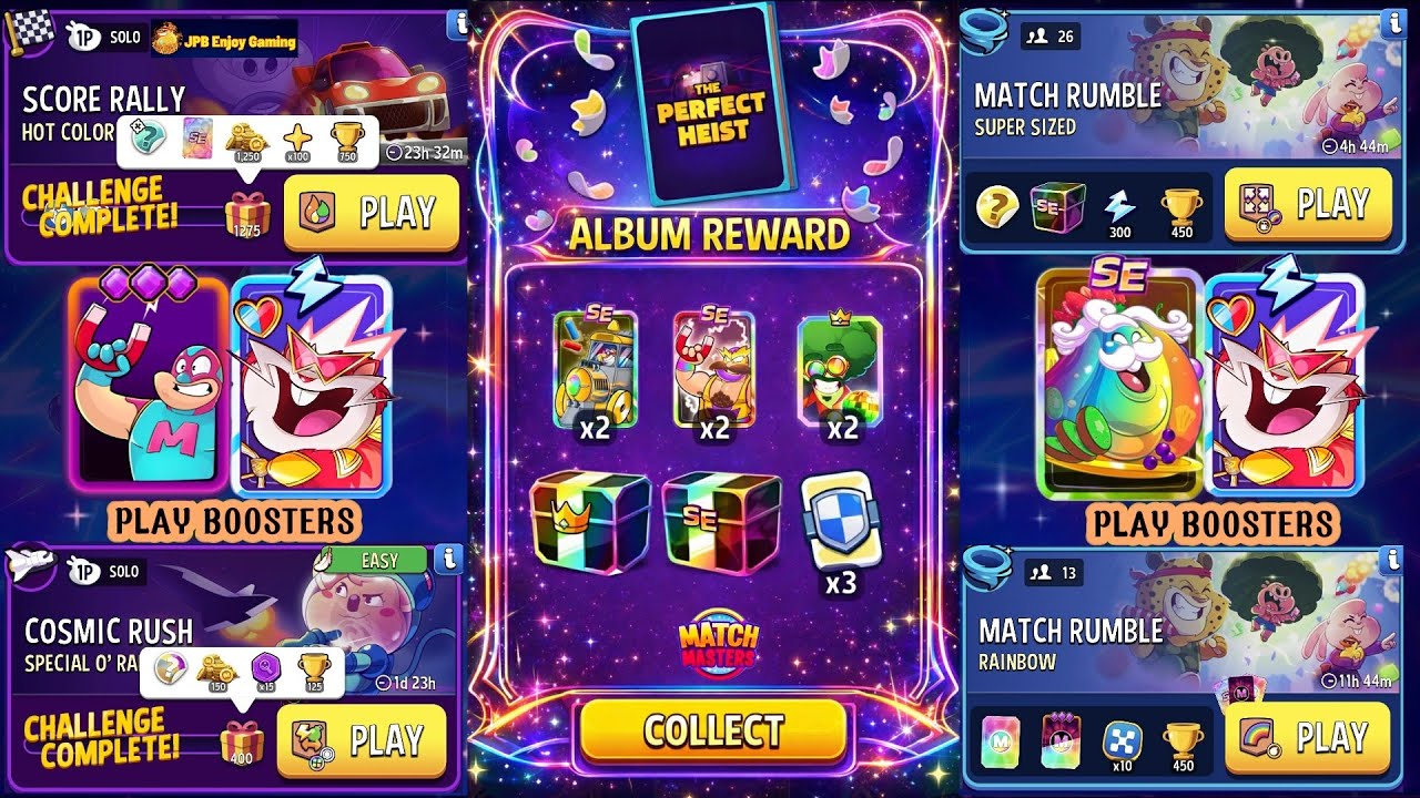 COMPLETE 42 TIMES The Perfect Heist Album 🎁/(2 Solo+2 Rumble) Hot Color,l Special O' Rama 
