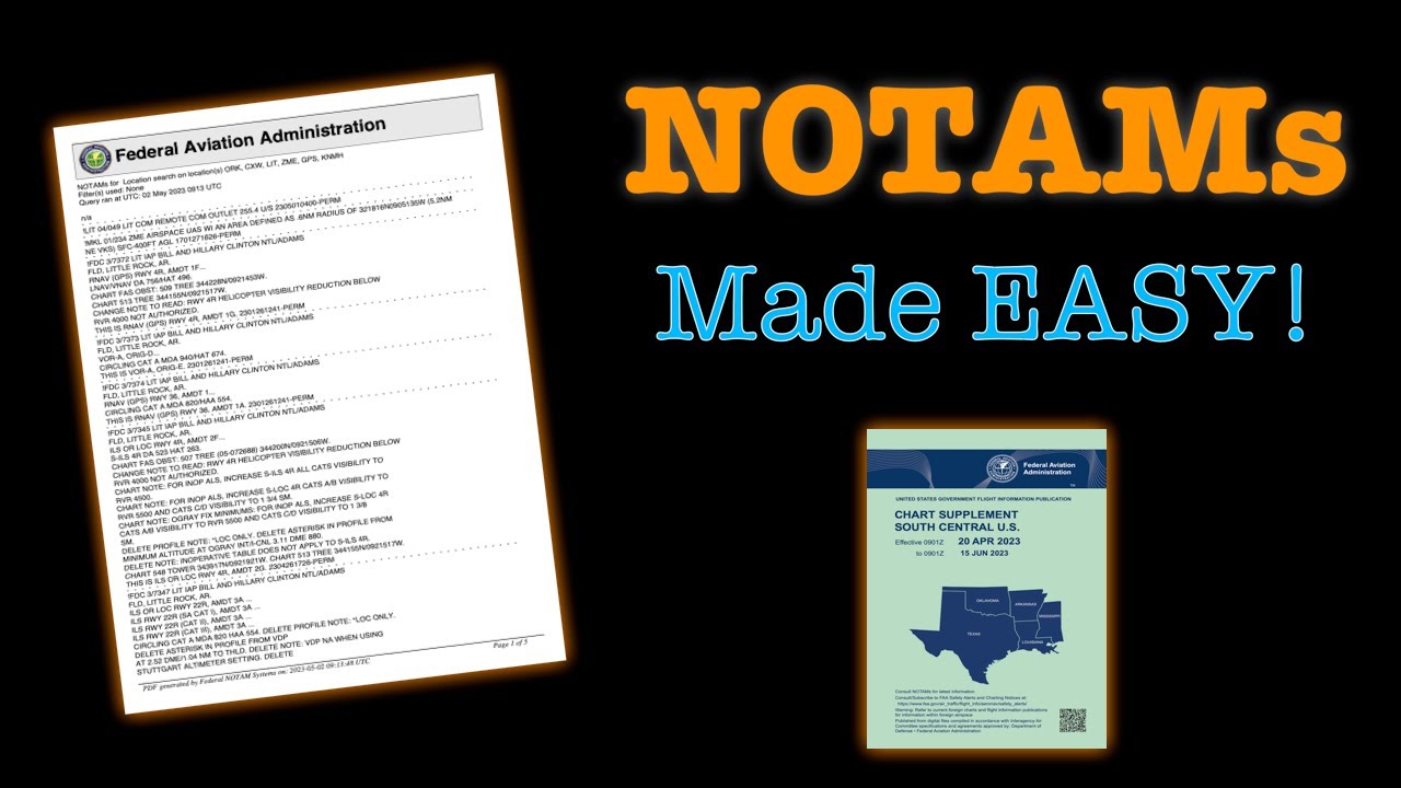 NOTAMS & The Chart Supplement EXPLAINED (PPL Lesson 58)