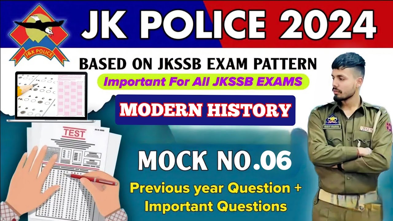 JKP CONSTABLE Mock Test | Jkp constable mcqs | jkp constable classes | Jkssb exams | history mcqs |