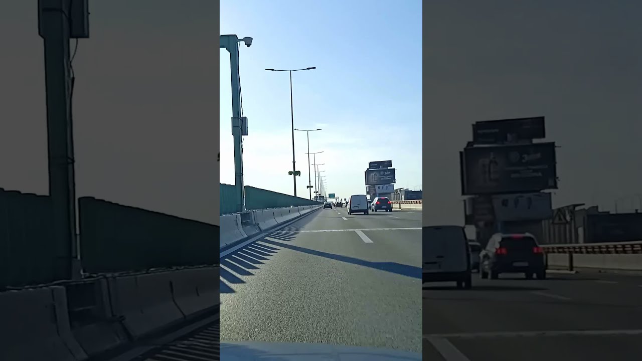 Driving from Voždovac to New Belgrade-Serbia