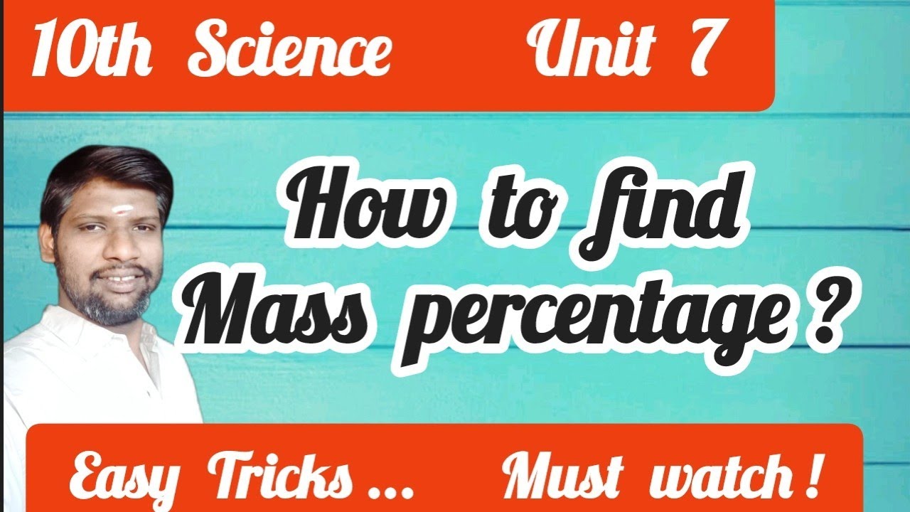 10th Science Unit 7 – Atoms & Molecules | How to Find Mass Percentage | Important Problems Explained