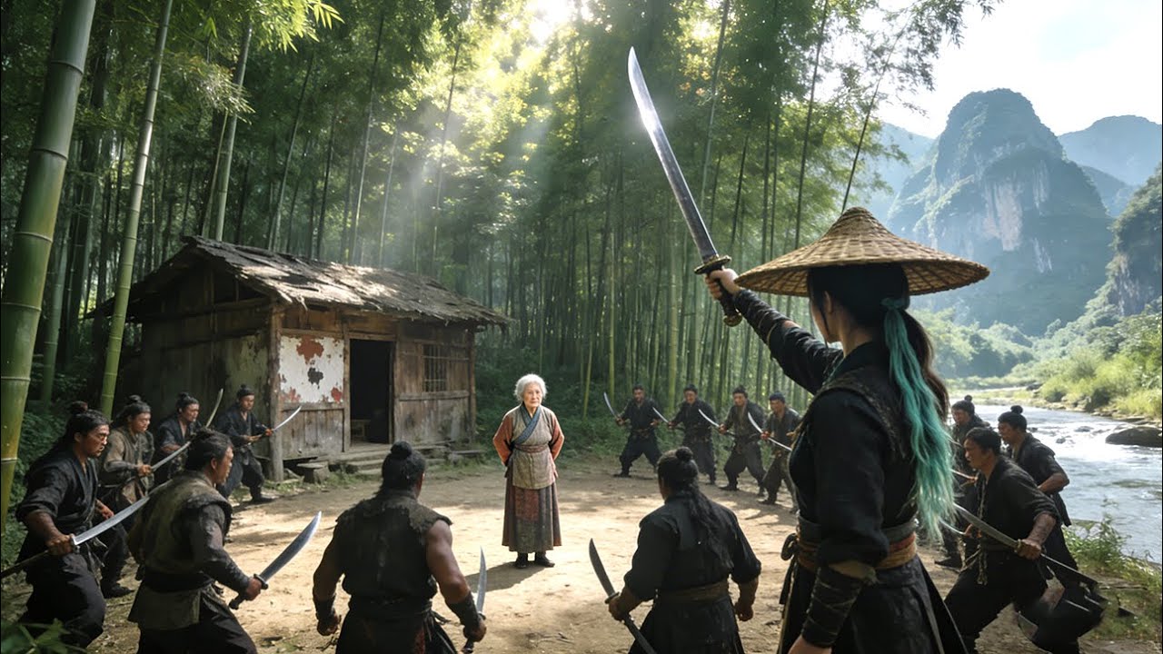 【武俠電影】隱藏深山的老太，竟是絕世高手，秒殺偷襲的100惡霸。