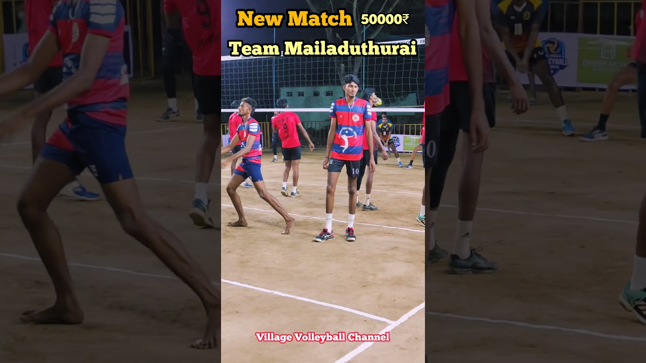 Team Mailaduthurai New Match #Village volleyball channel 🔥