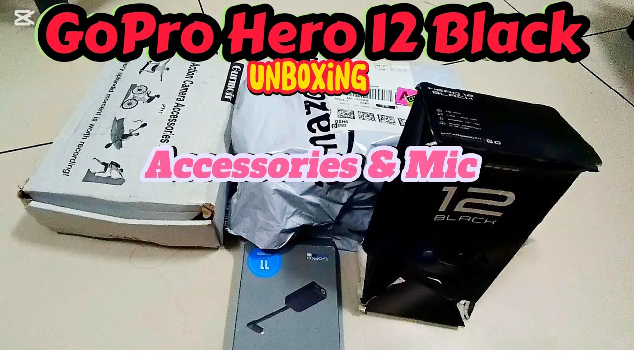 GoPro hero 12 black Unboxing with Accessories + 3.5mm mic Adapter & Cage 2025 | Full Detailed Video 