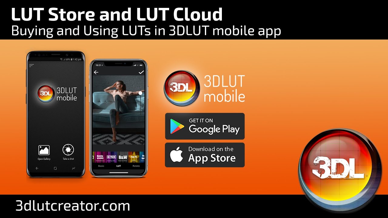 LUT Store, buying and using LUTs in 3DLUT mobile app