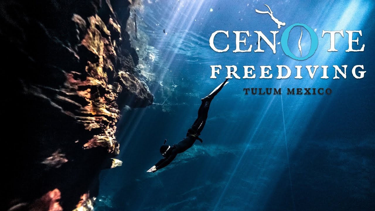 CENOTE FREEDIVING TULUM Freediving fun day in a secret Cenote of riviera maya, Mexico!