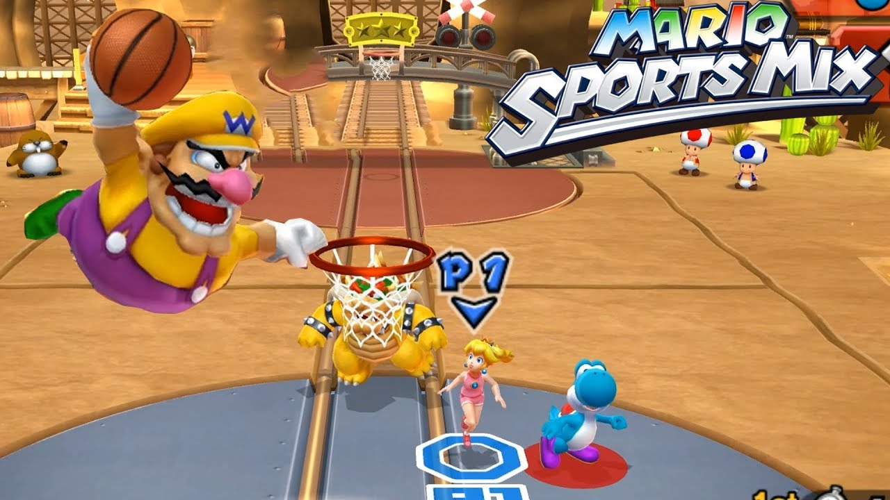Mario Sport Mix - Basketball Flower Cup Hard With Peach & Bowser
