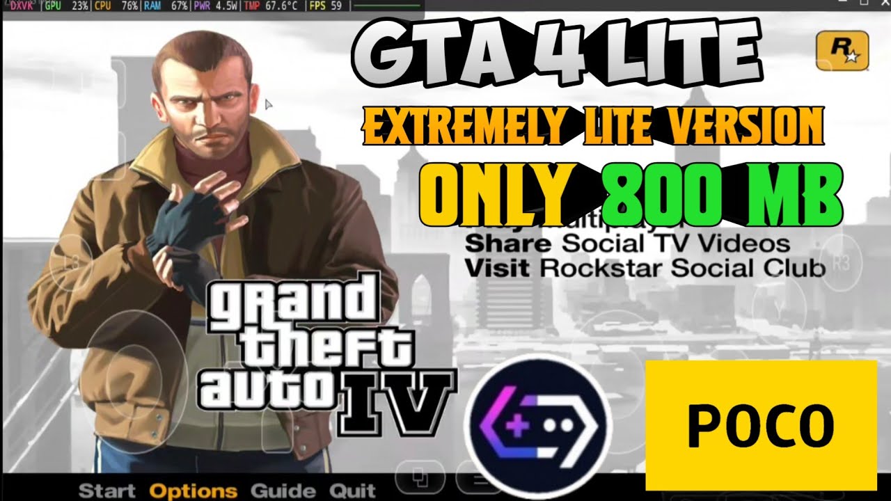 GTA 4 Extremely Lite Version Only 800MB | GameHub Lite Antutu v5.3.5 | Poco F6 