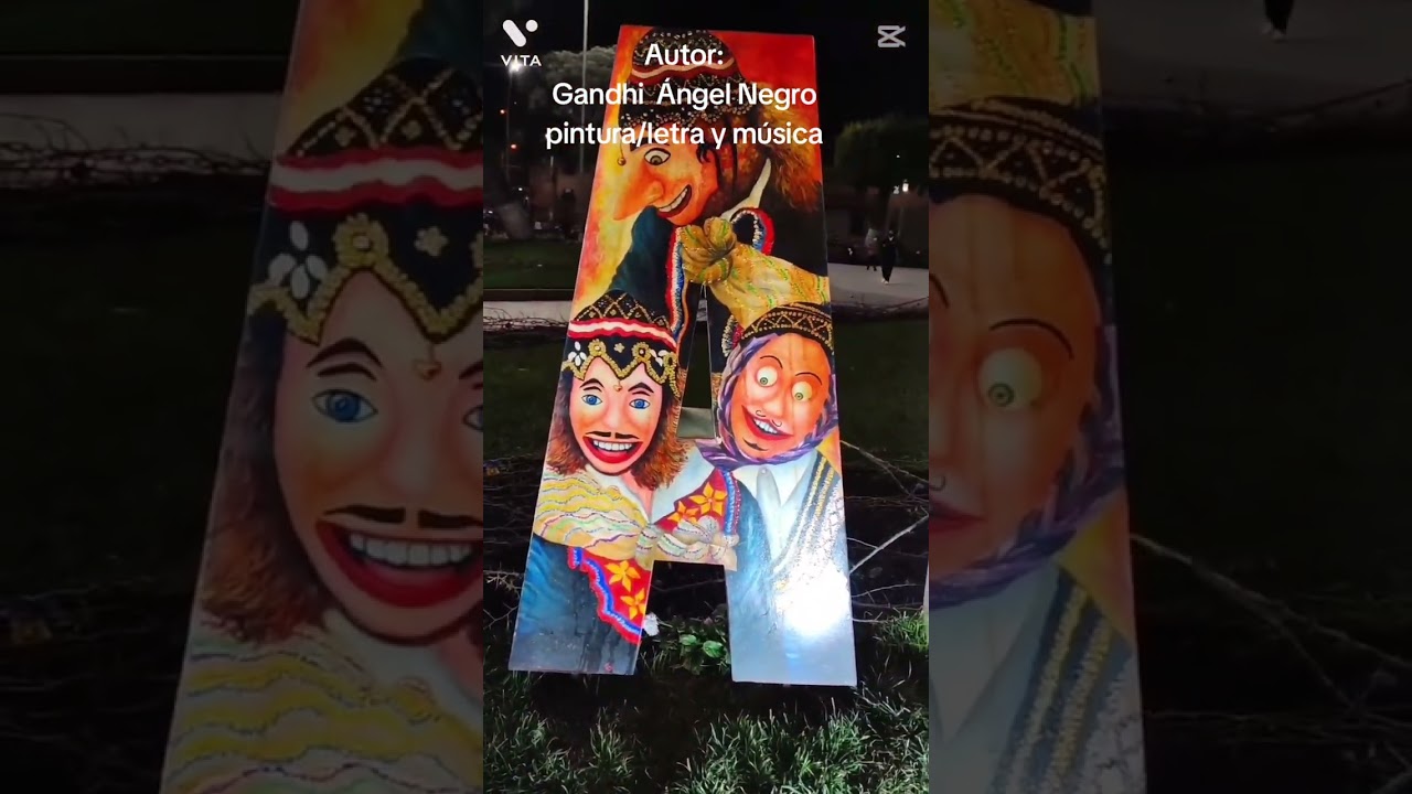 ÁNGEL NEGRO  GANDHI - Letras Artísticas (visualizer )