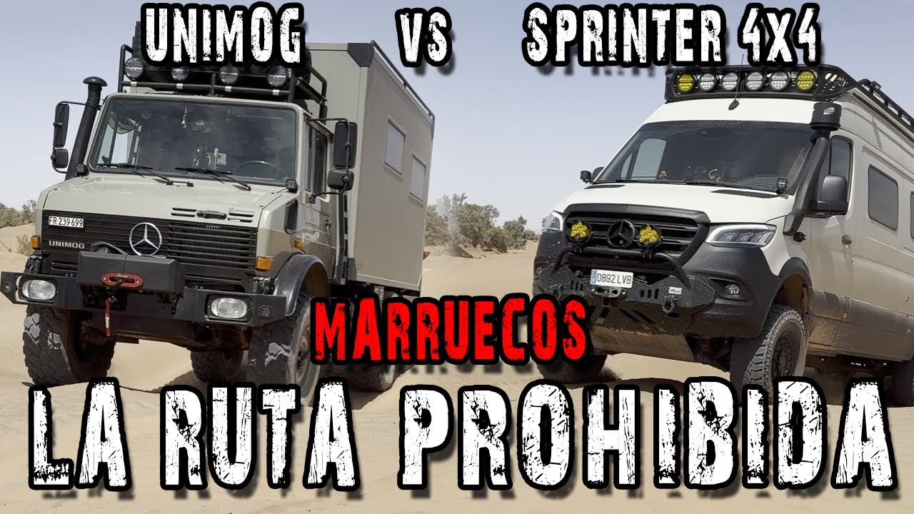 UNIMOG vs SPRINTER 4x4 | La ruta PROHIBIDA más SALVAJE de Marruecos🏜️ VUELTA AL MUNDO EN FURGO #060