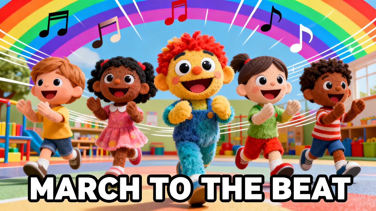 March to the Beat 🎶 Best Movement Song for Preschoolers and Kindergarten 💃 Fun Marching Action Song