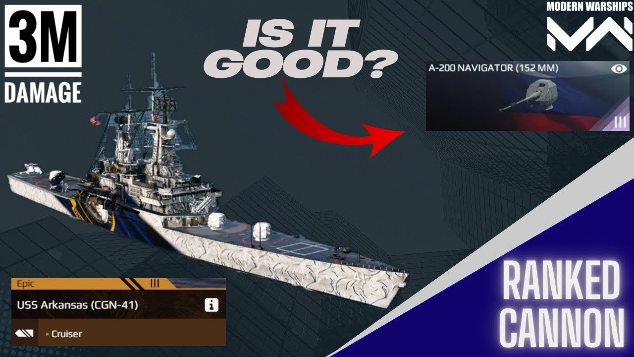 Sniping with x3 A-200 Ranked cannon🔥- Modern Warships