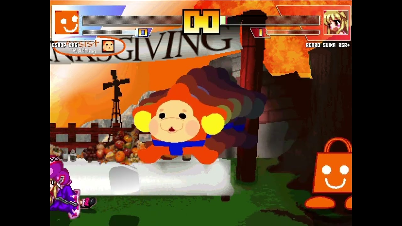 Jovan's MUGEN Battles:EShop Bag Vs Retro Suika RSR+