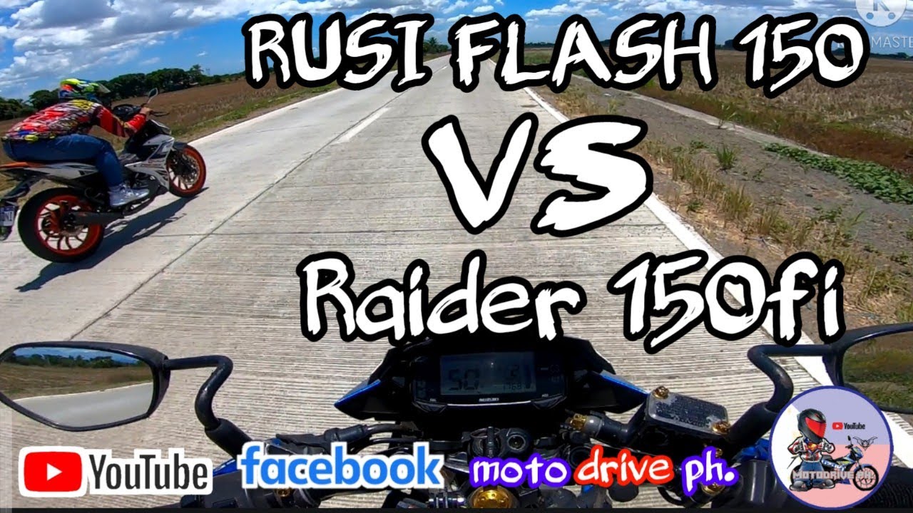 Rusi Flash 150 vs Raider 150 Fi top end race