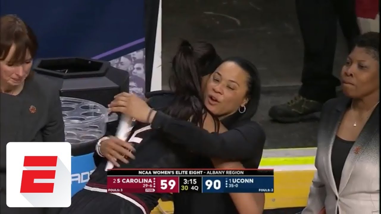 South Carolina star A'ja Wilson gets emotional after checking out of final college game | ESPN