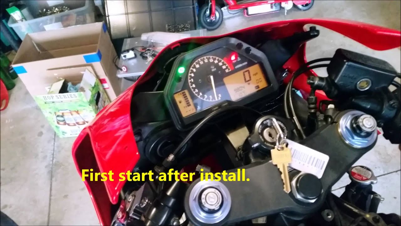 2005 CBR600RR Healtech QSE Quick Shifter Install and Test
