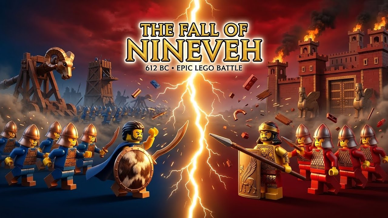 THE FALL OF NINEVEH 612 BC | Epic LEGO Battle Animation |Ancient Assyrian Empire Siege Warfare #lego