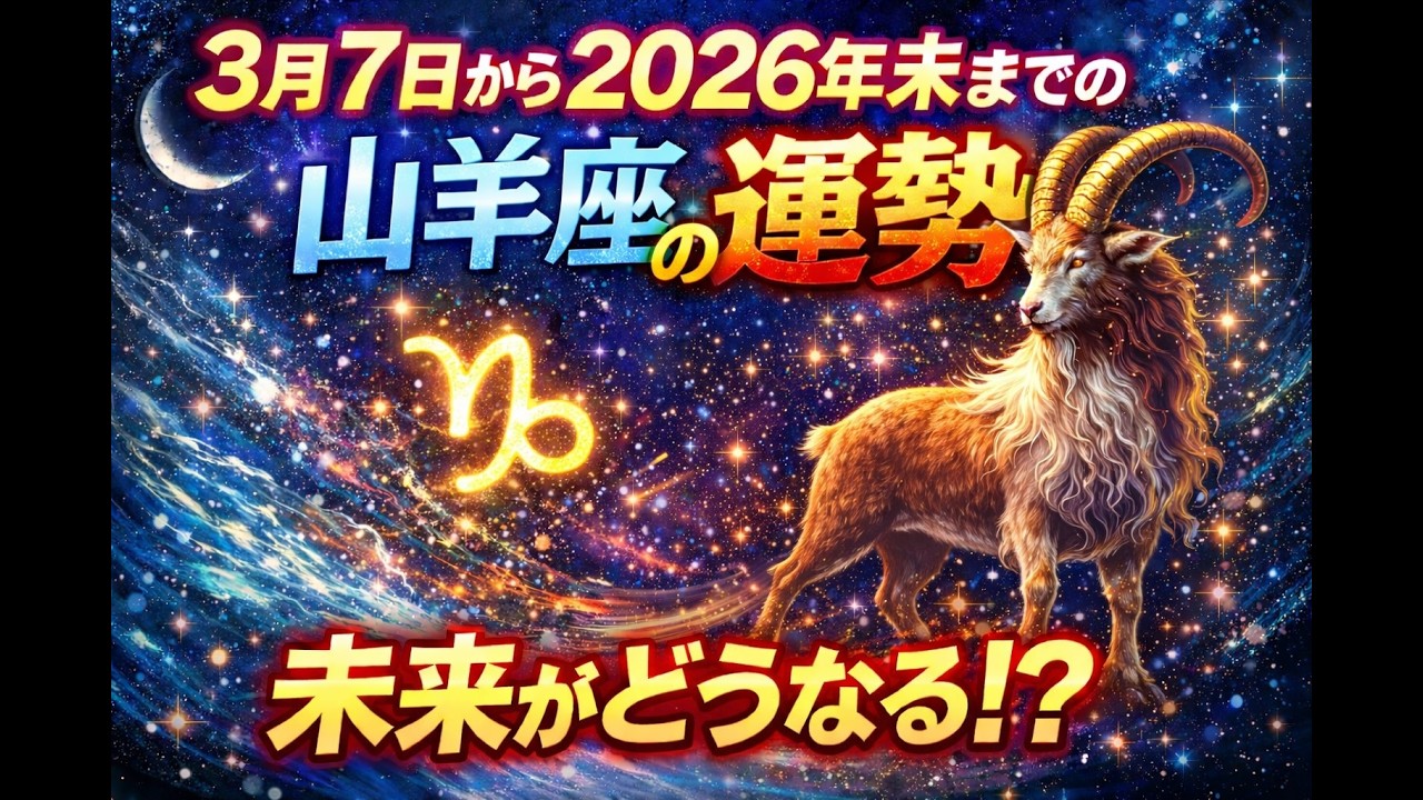 ３月７日から２０２６年末までの山羊座の運勢