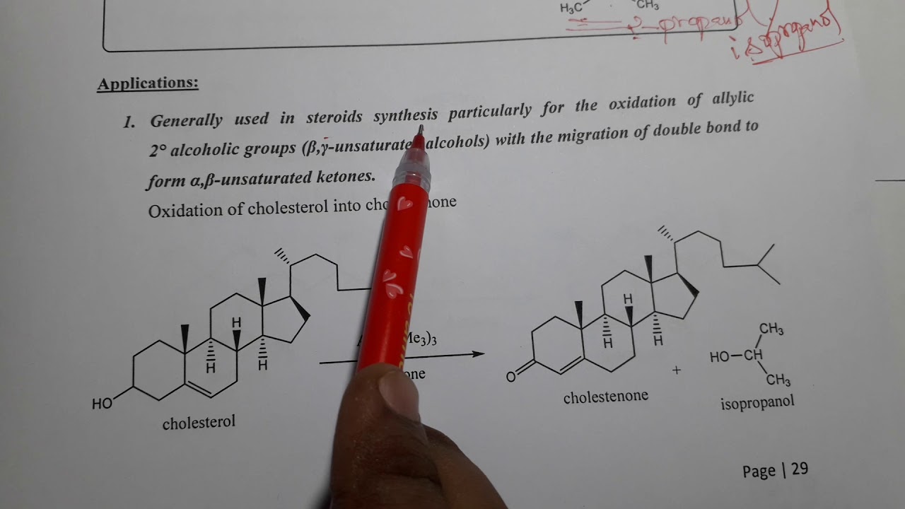 OPPENAUER OXIDATION - Mechanism and it's applications