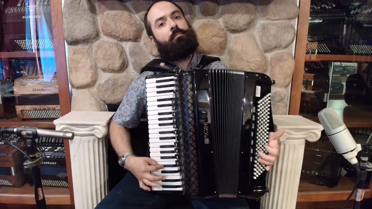 7710 - Black Pigini 55P Senior Convertor Piano Accordion LMMH 41 120 $5999