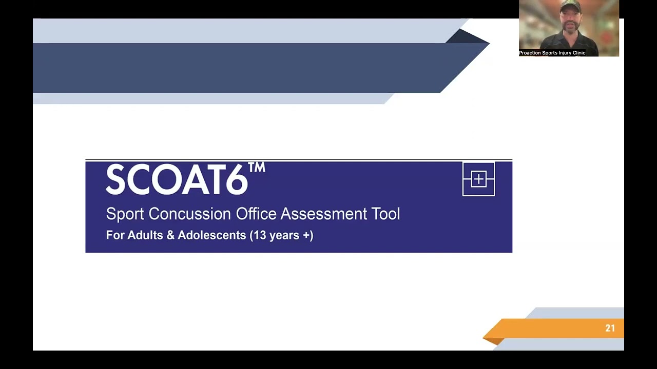 Concussion Consensus 6 SCOAT & SCAT