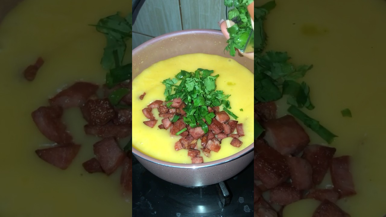 Caldo de mandioca com calabresa #casa #meular #receitas #comida