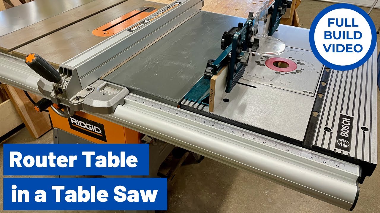 How to Mount a Bosch Router Table in a Ridgid Table Saw // Full Build Video!