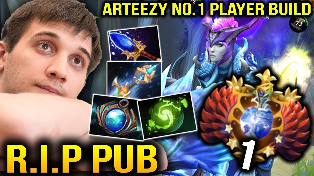 ARTEEZY LUNA FULL MAGIC ITEM BUILD R.I.P PUB DOTA 2 7.14