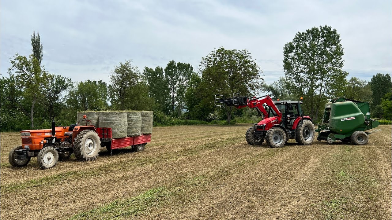 Massey Ferguson 5612 ve Agromaster ile Yonca 🍀 Rulo Balya Yapımı