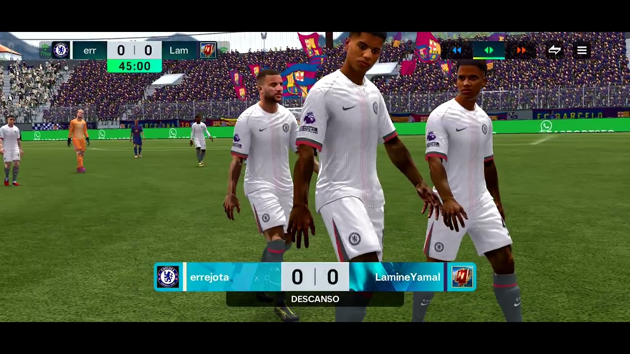 Chealse vs Barcelona en fc mobile 