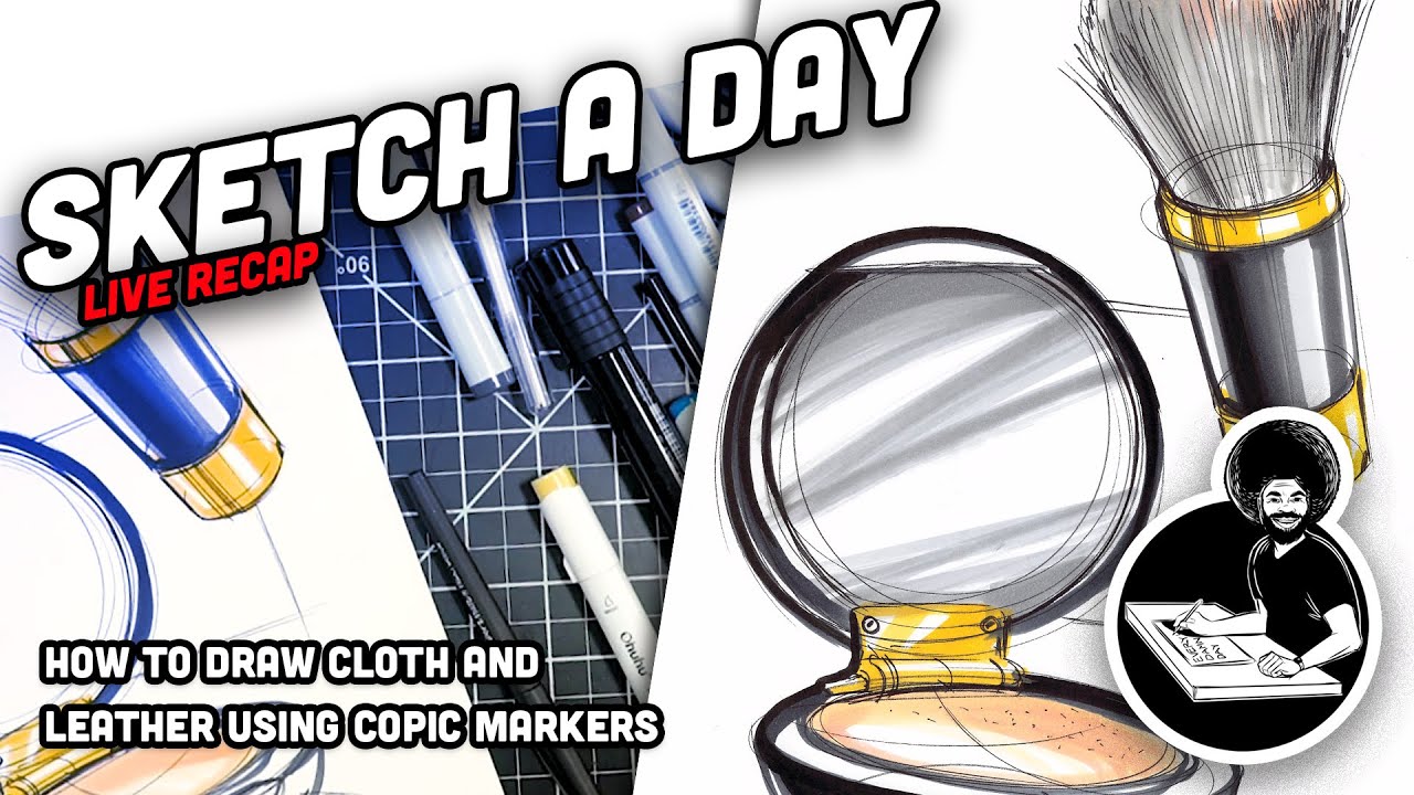 Industrial Design: How to draw a makeup compact by sketchaday