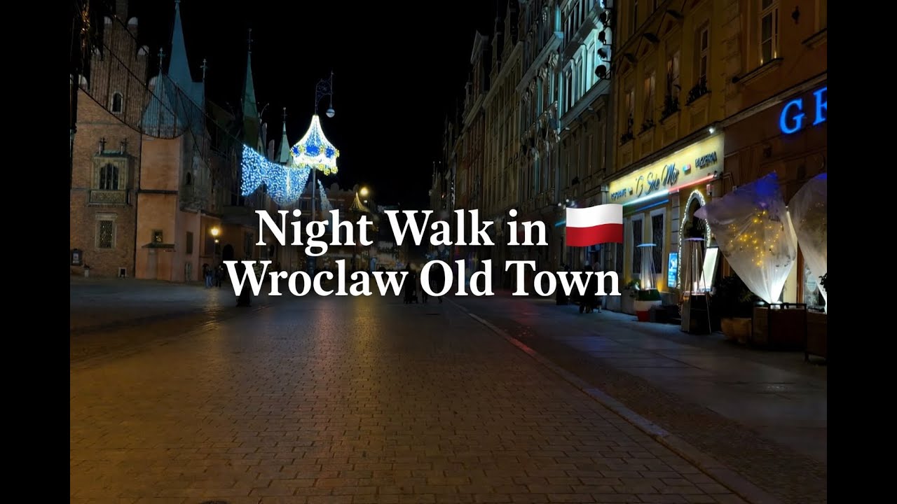 Walking Through Wroclaw City Center at Night 🇵🇱