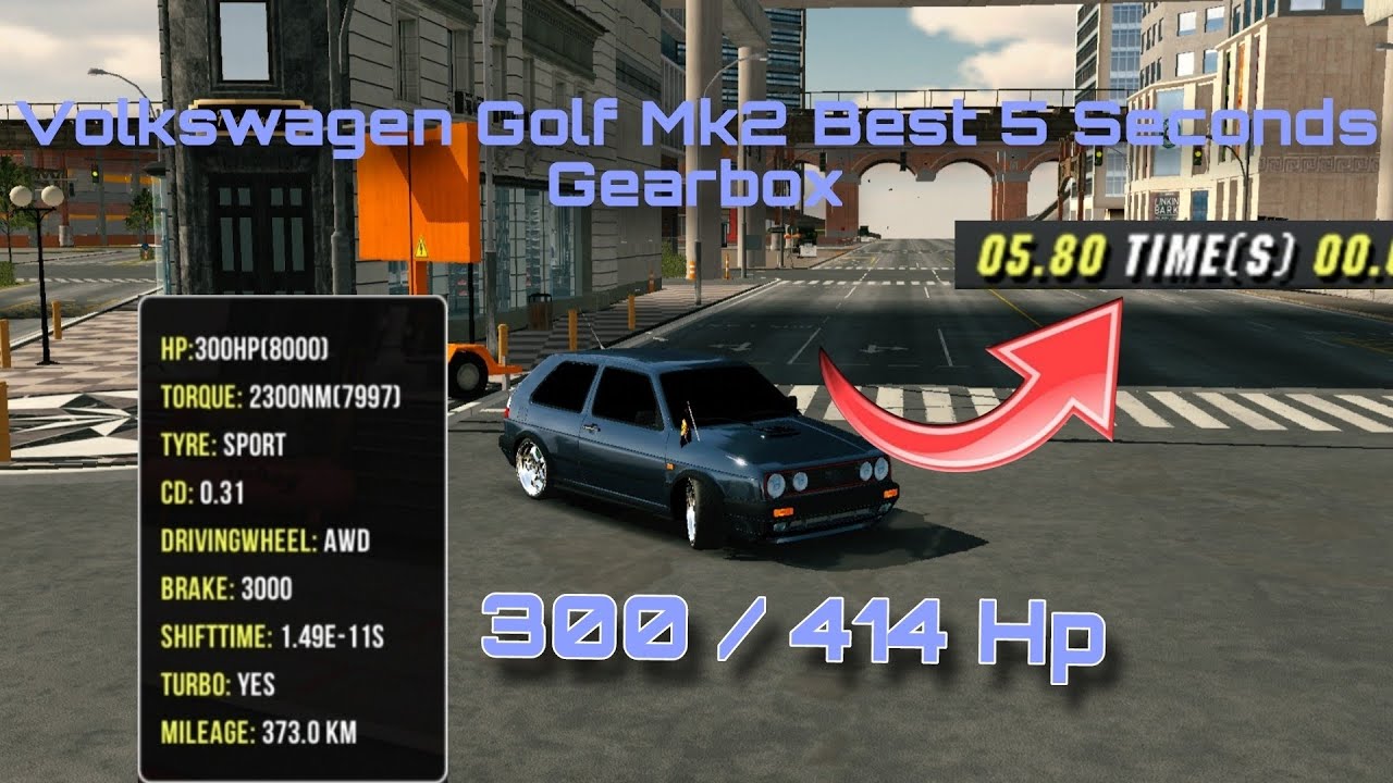 Gearbox Volkswagen Golf MK2 300/414hp 5 seconds best gearbox car parking multiplayer