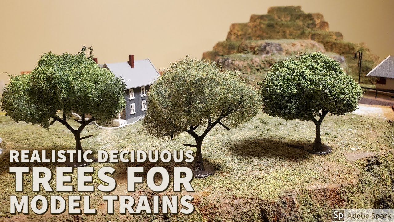 How to make Deciduous tress for HO model train layouts