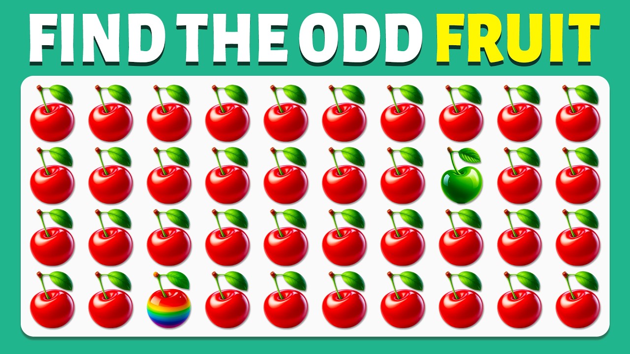 Find the ODD One Out - Fruit Edition 🥝🍓🍒| Easy, Medium, Hard - 30 Ultimate Levels | Rocky Quiz