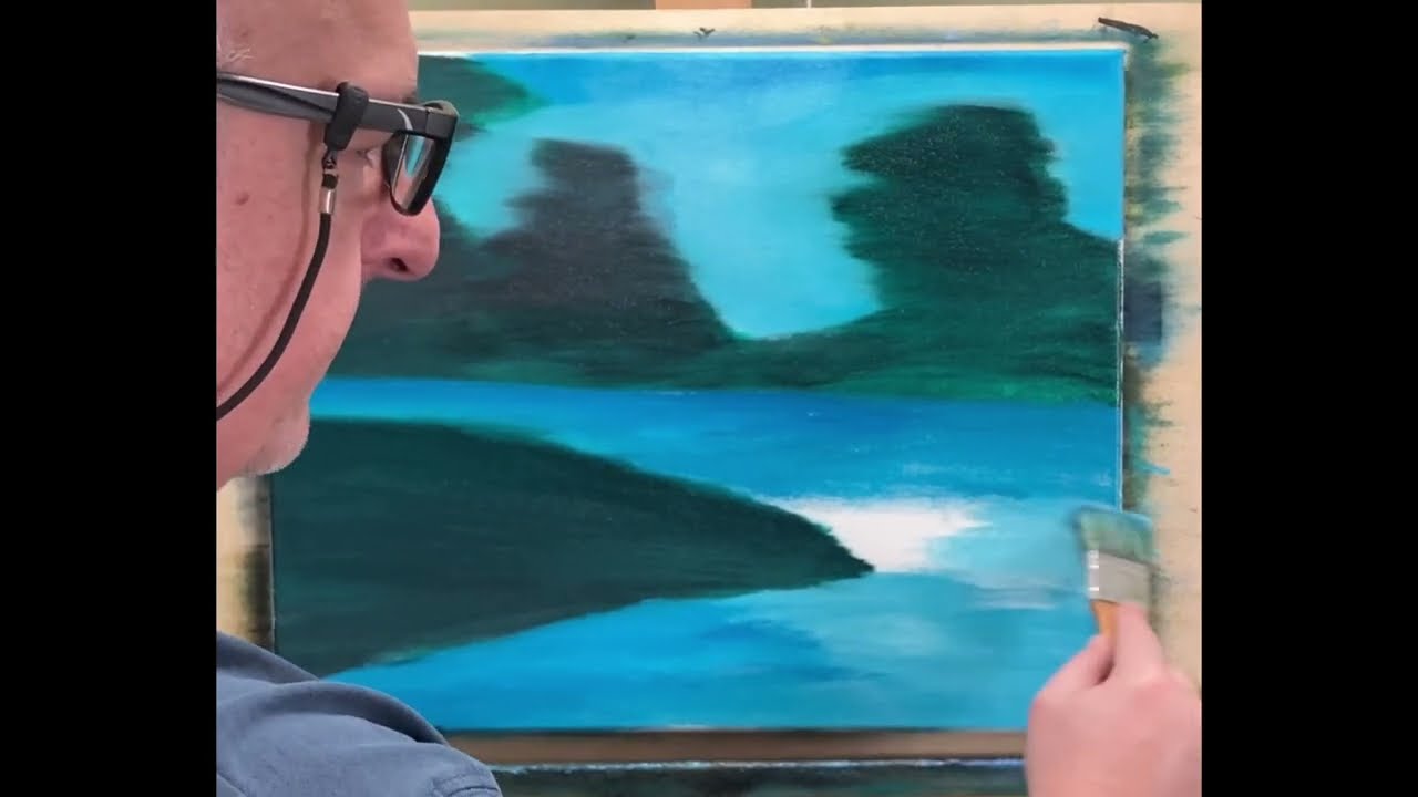 Water Mixable Oil Painting Demonstration, Holbein Duo Aqua Water Mixable Oil Paint