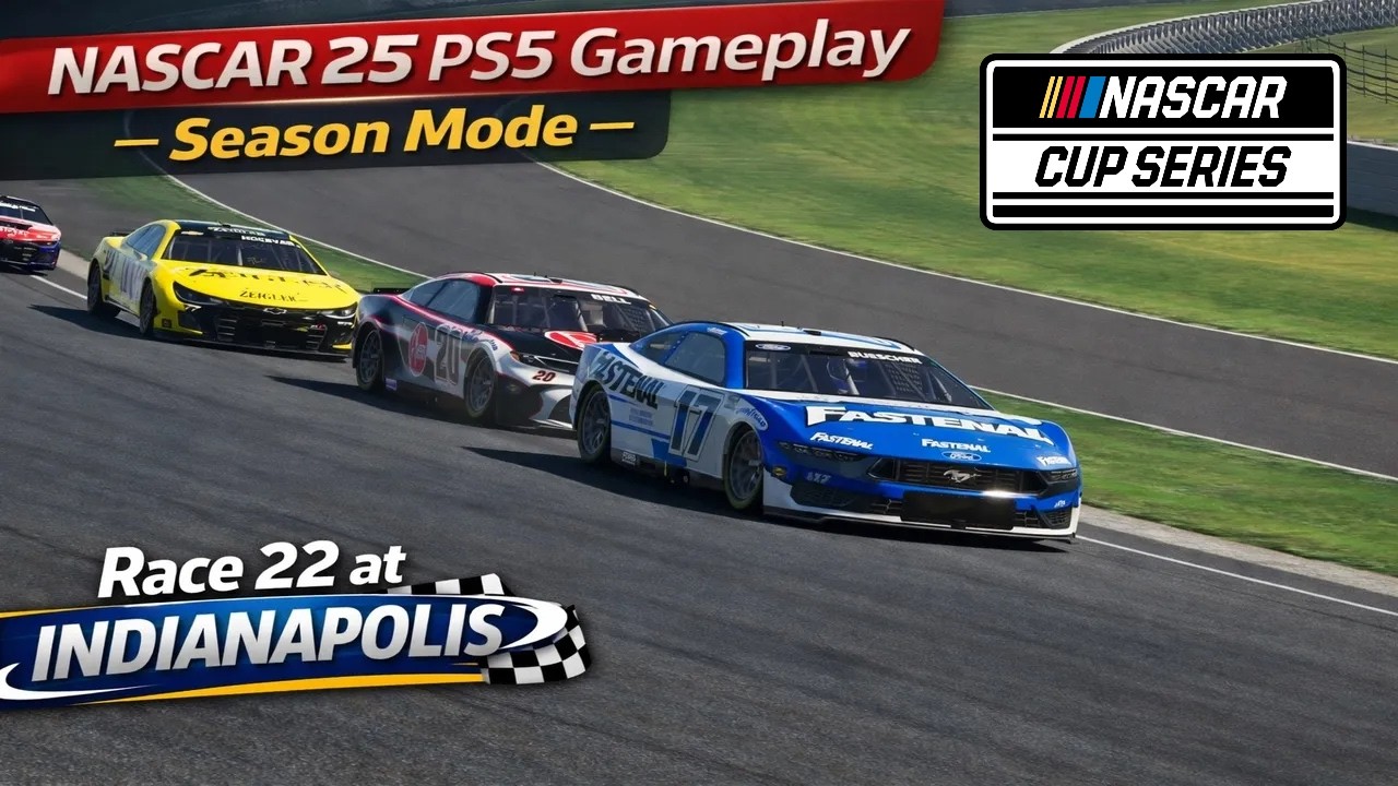 NASCAR 25 PS5 Gameplay – Season Mode | Race 22 at Indianapolis